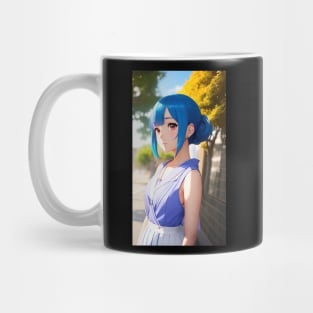 Anime Girl With Blue Hair 03 Mug